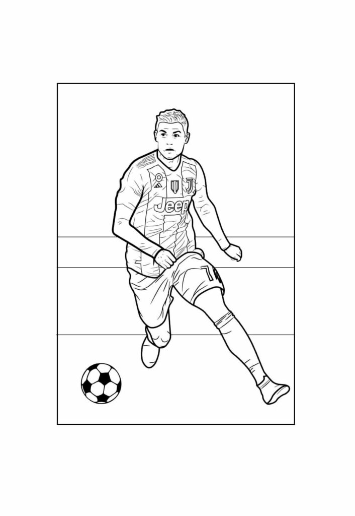 Desenho da Copa do Mundo para colorir