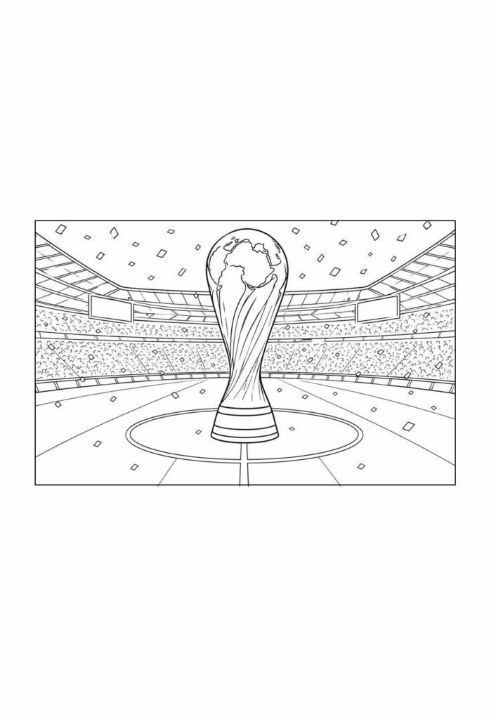 Desenho da Copa do Mundo para colorir