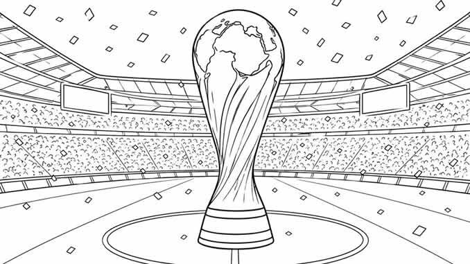 Desenhos da Copa do Mundo para colorir