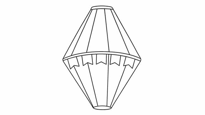 Desenho de Balões Juninos