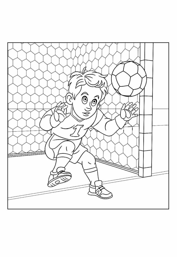 Desenho de Goleiro para colorir
