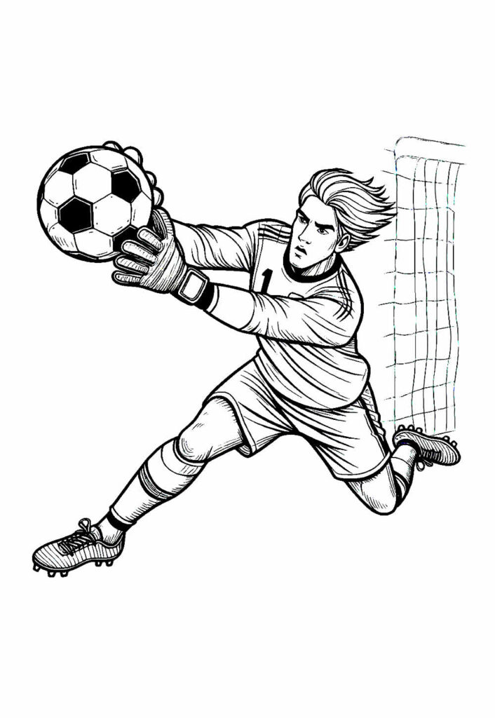 Goleiro para colorir