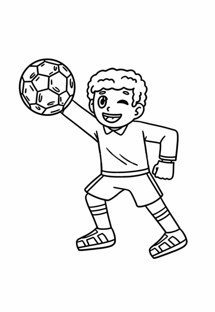 Desenho de Goleiro para colorir