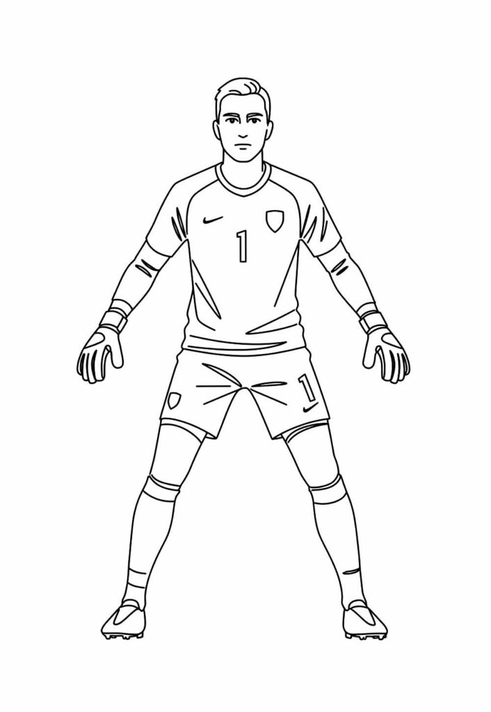 Desenho de Goleiro para imprimir
