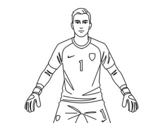Desenhos de Goleiro para colorir