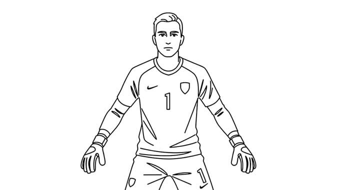 Desenhos de Goleiro para colorir