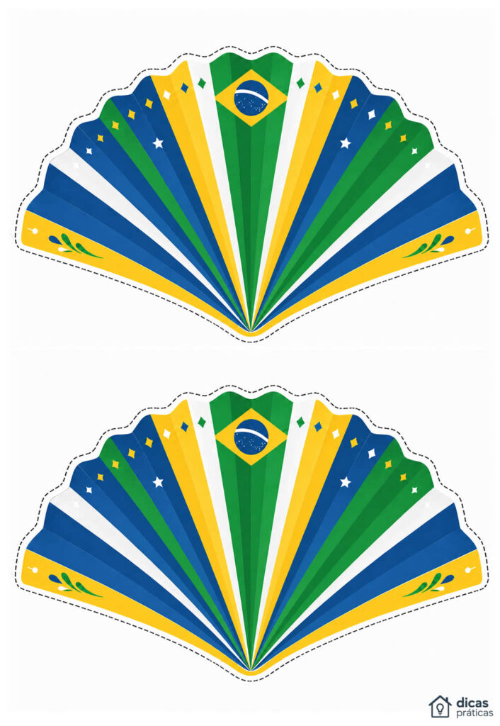 Leque do Brasil para Imprimir