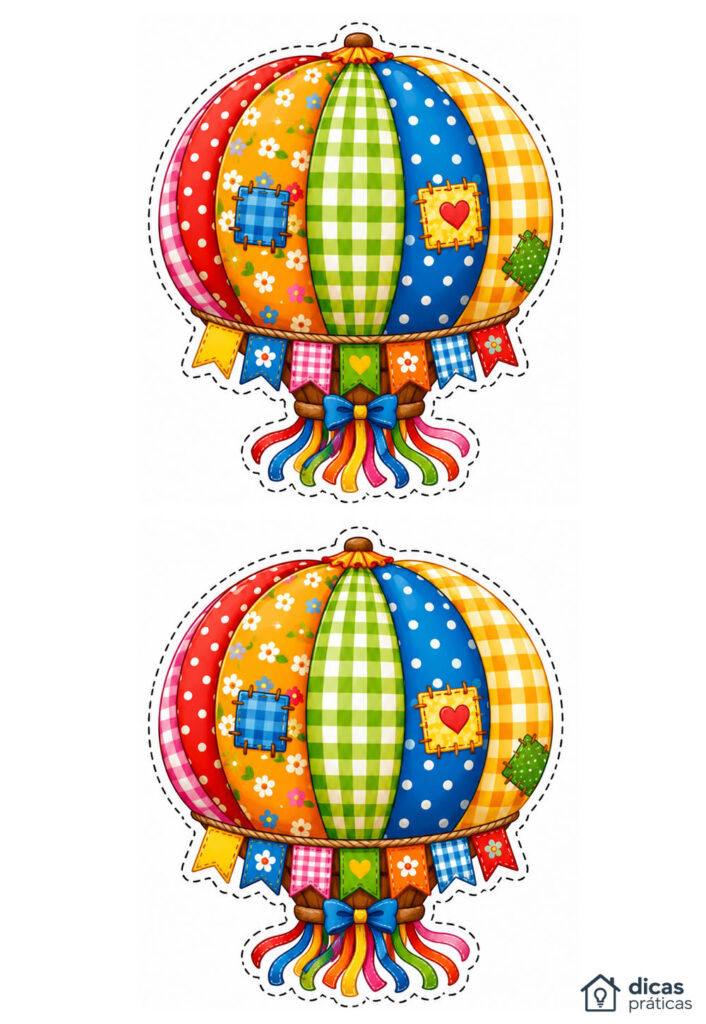 Balão Junino para Imprimir