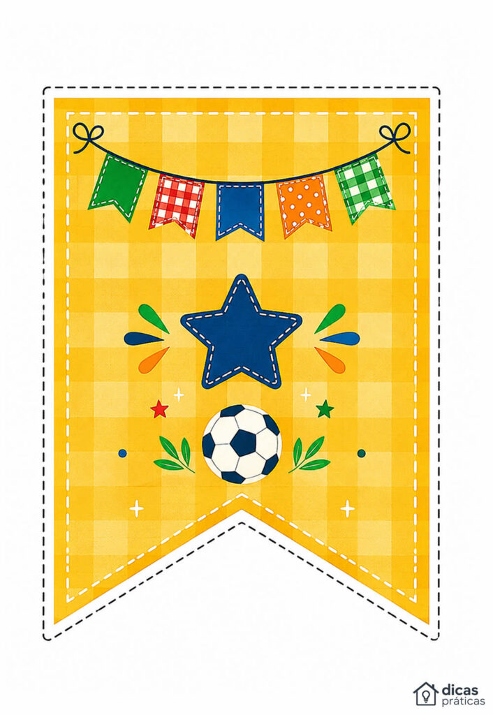 Bandeirinha Junina para Copa do Mundo