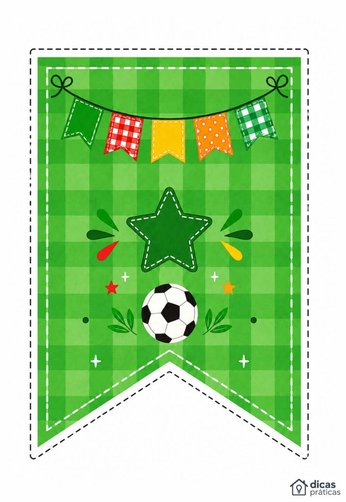 Bandeirinha Junina para Copa do Mundo