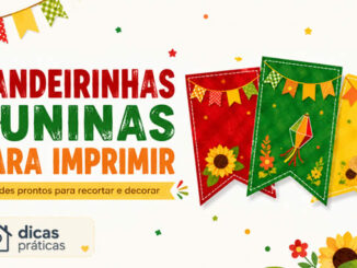 Moldes de Bandeirinhas Juninas