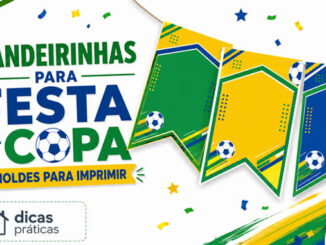 Moldes de Bandeirinhas para Copa do Mundo