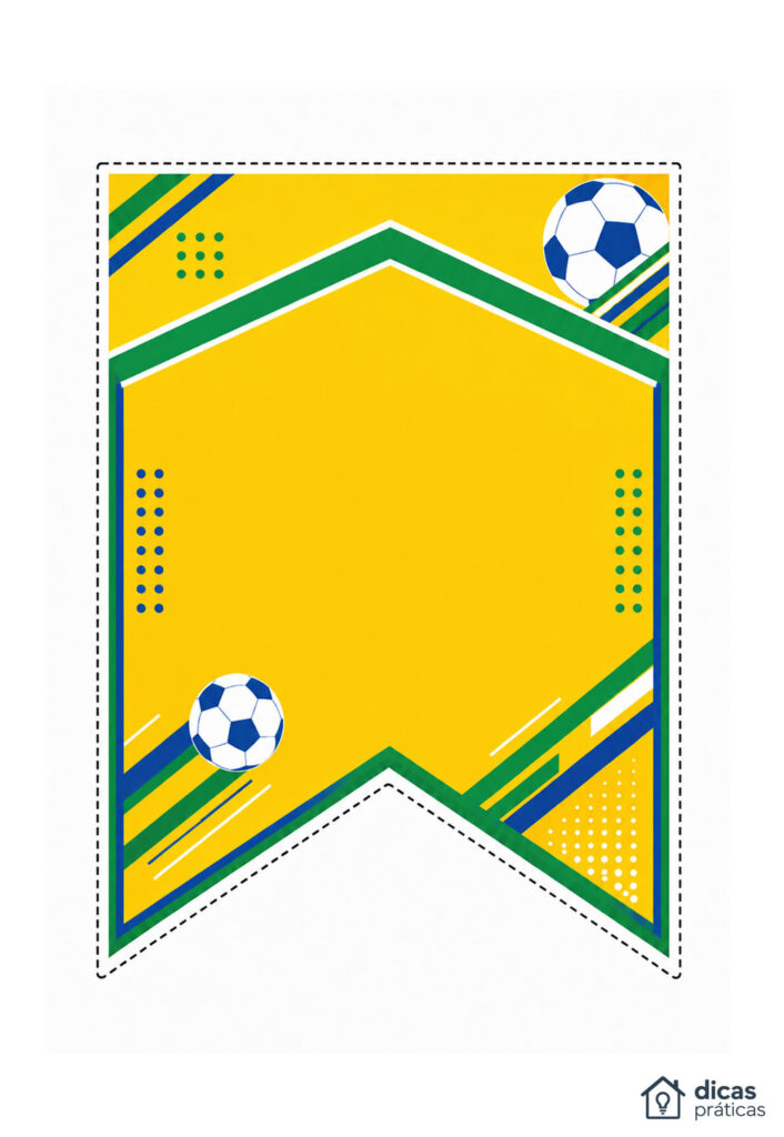 Molde de Bandeirinha para Copa