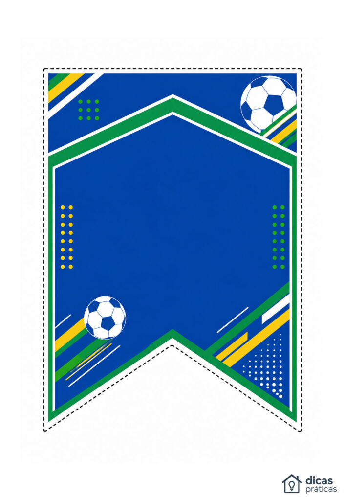Molde de Bandeirinha para Copa