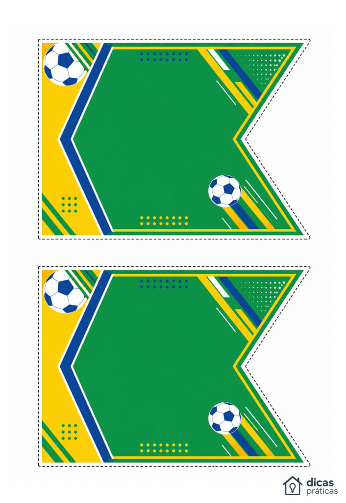 Moldes de Bandeirinhas para Copa