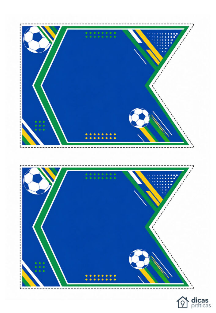 Moldes de Bandeirinhas para Copa