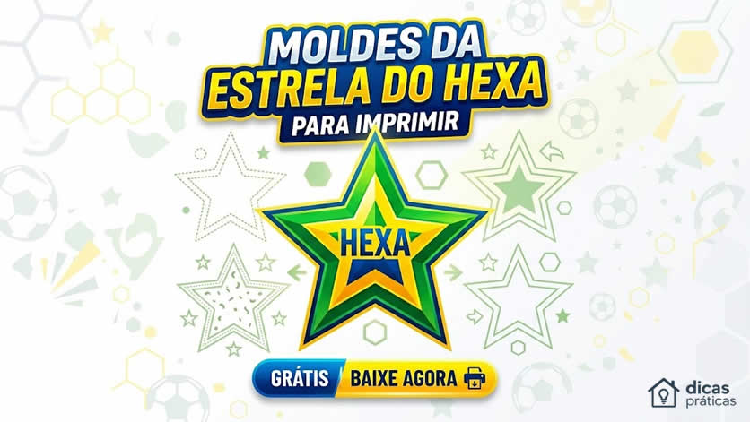 Moldes de Estrela do Hexa para Imprimir