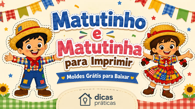 Molde de Matutinho e Matutinha para Imprimir