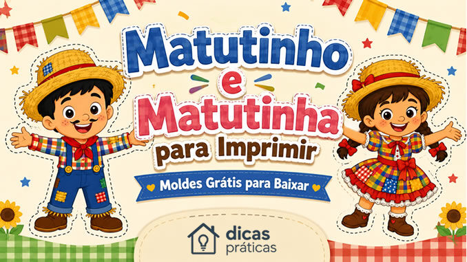Molde de Matutinho e Matutinha para Imprimir