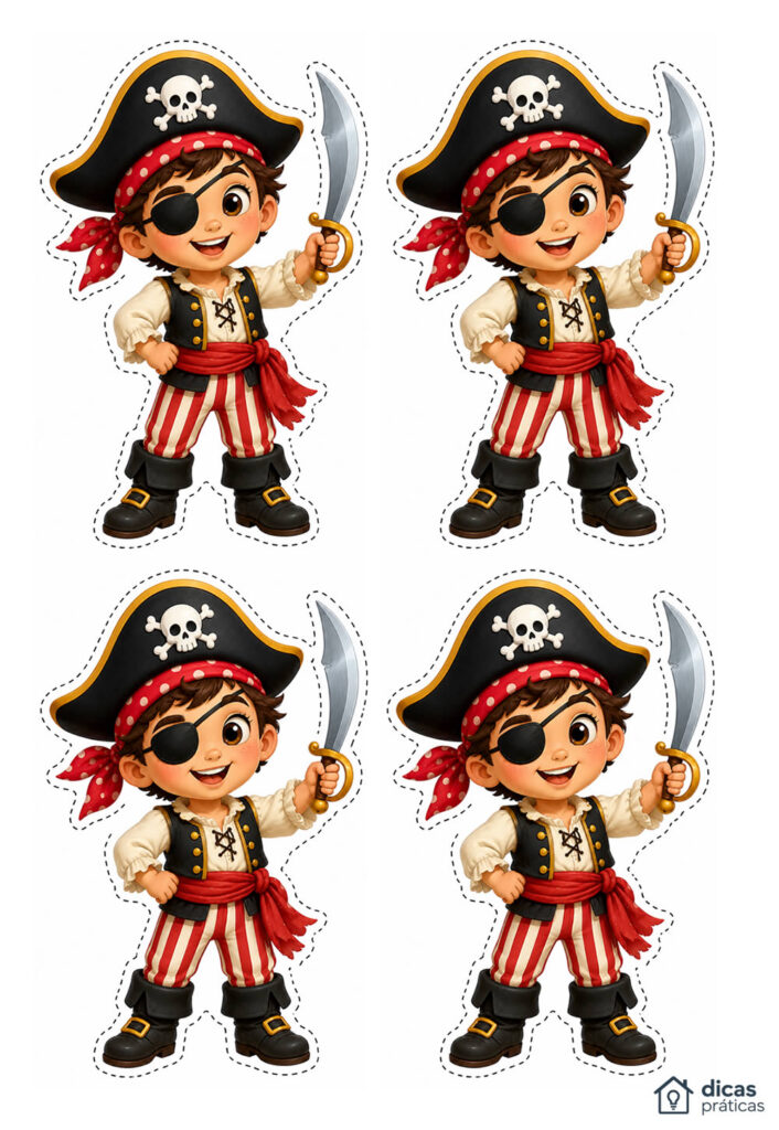Molde de Pirata Menino