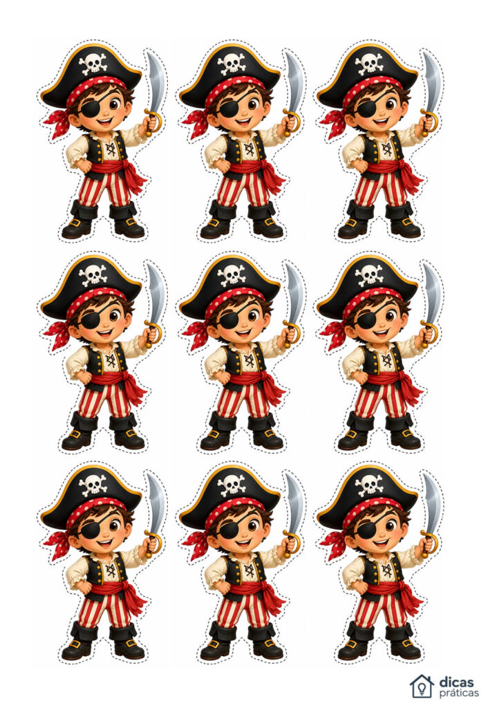 Moldes Pequenos de Pirata