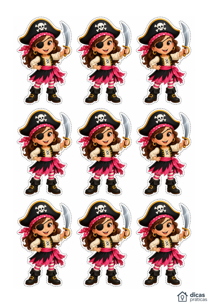 Moldes Pequenos de Pirata