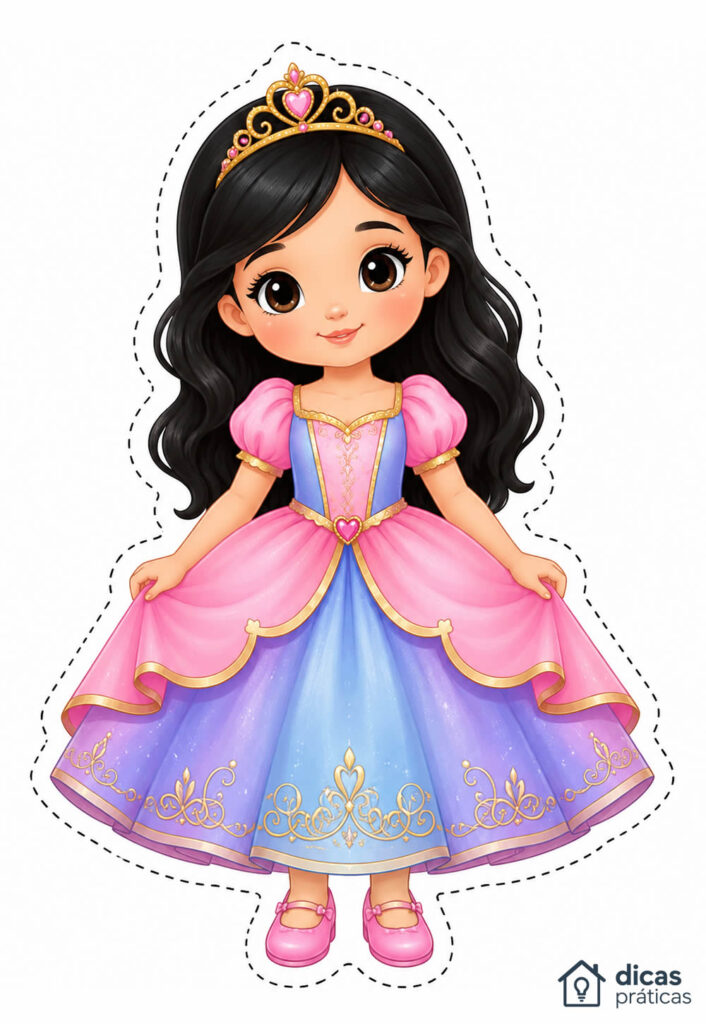 Moldes de princesas para imprimir e recortar