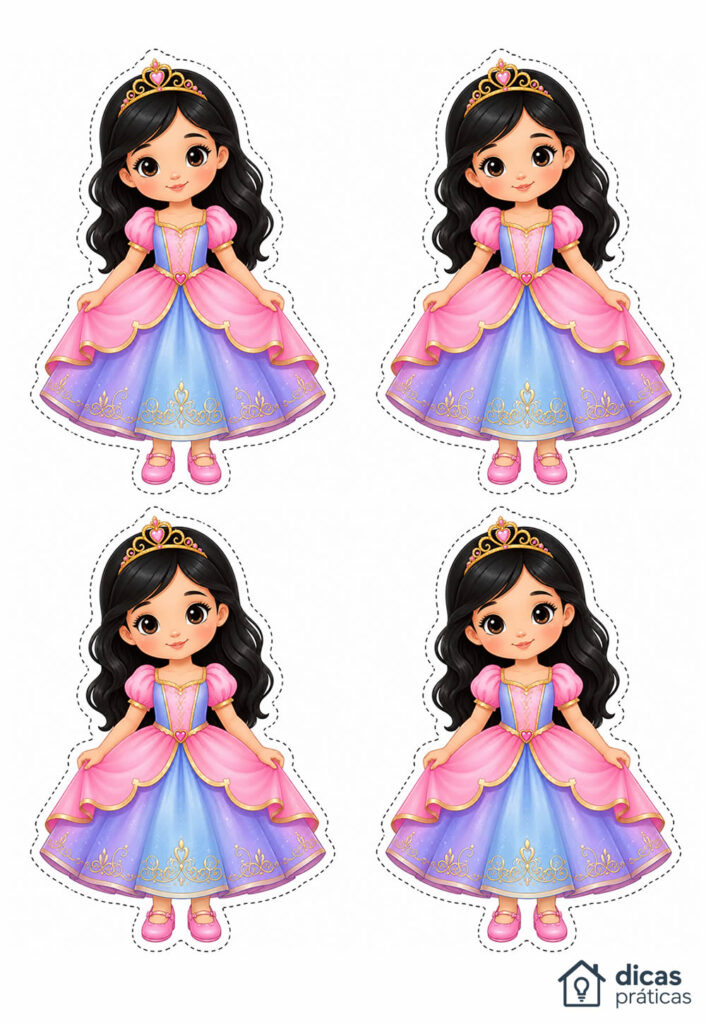 Molde de Princesas para Recortar