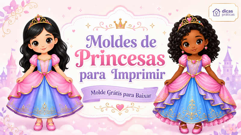 Molde de Princesas para Recortar e Imprimir