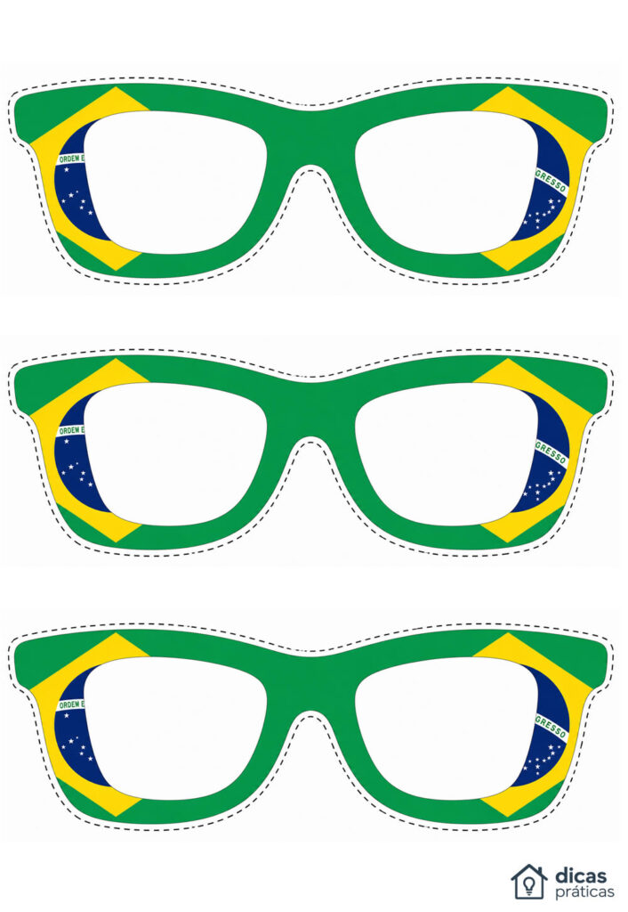 Moldes de Óculos do Brasil para Imprimir
