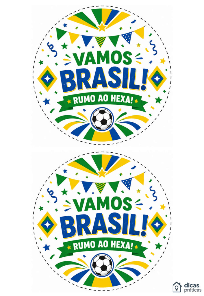 Enfeite Redondo do Brasil para Copa do Mundo