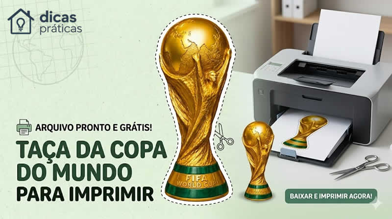 Taça da Copa do Mundo para Imprimir