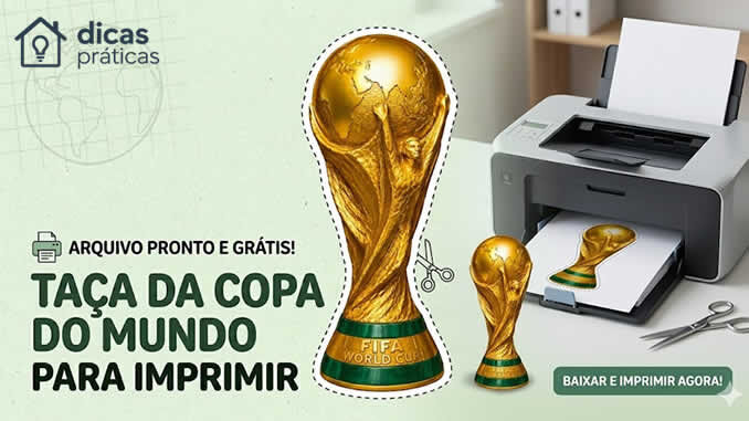 Taça da Copa do Mundo para Imprimir