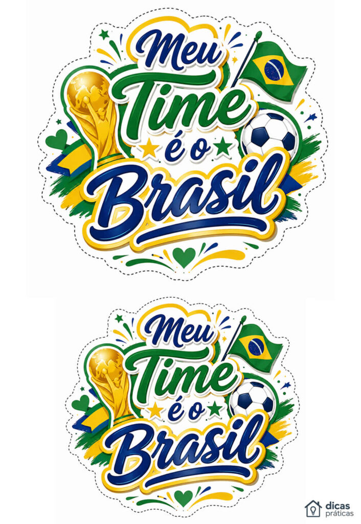 Topo de Bolo do Brasil para Copa do Mundo