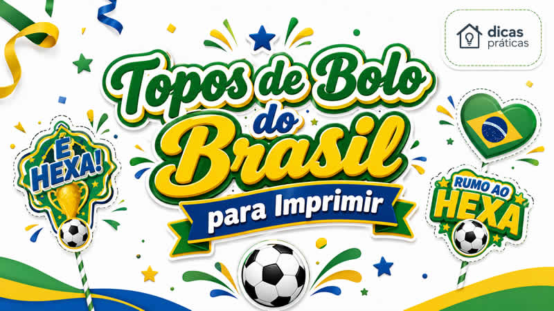 Topos de Bolo do Brasil para Copa do Mundo