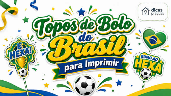 Topos de Bolo do Brasil para Copa do Mundo