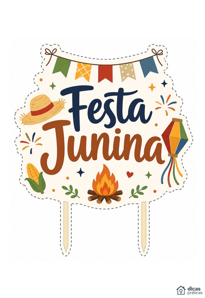 Topo de Bolo para Festa Junina