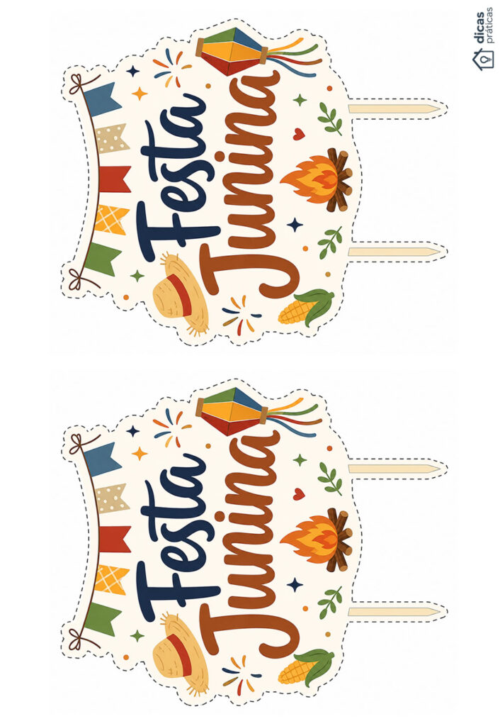 Topo de Bolo de Festa Junina