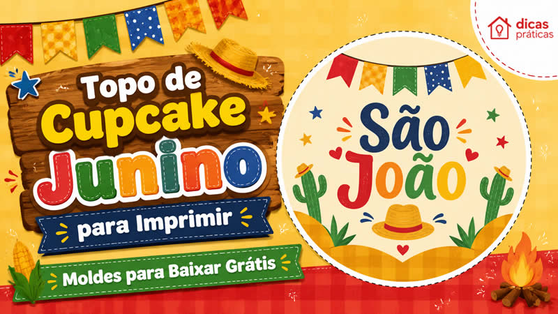 Moldes de Topos de Cupcakes Juninos para Imprimir