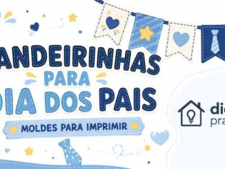 Moldes de Bandeirinhas de Dia dos Pais para Imprimir