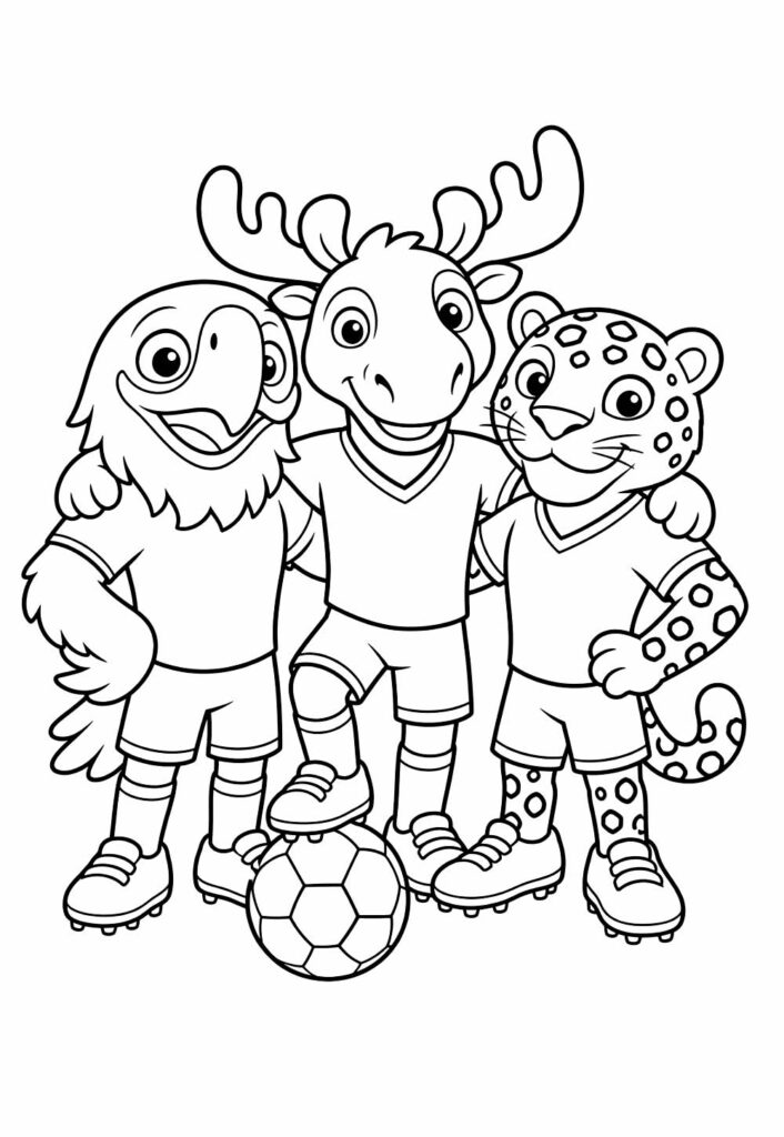 Desenho de Mascote da Copa do Mundo para colorir