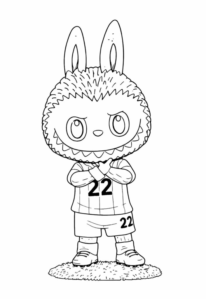 Mascote da Copa do Mundo para colorir: Labubu