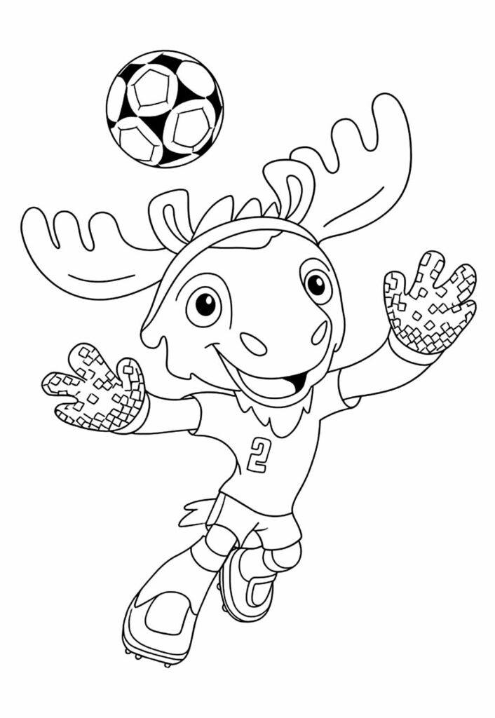 Desenho de Mascote da Copa do Mundo para colorir