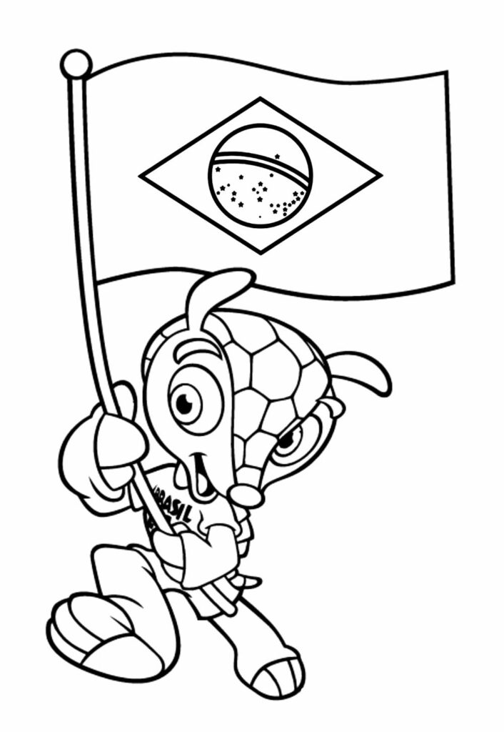 Desenho de Mascote da Copa do Mundo