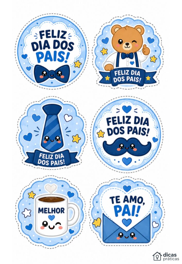 Topos de Cupcake para Dia dos Pais