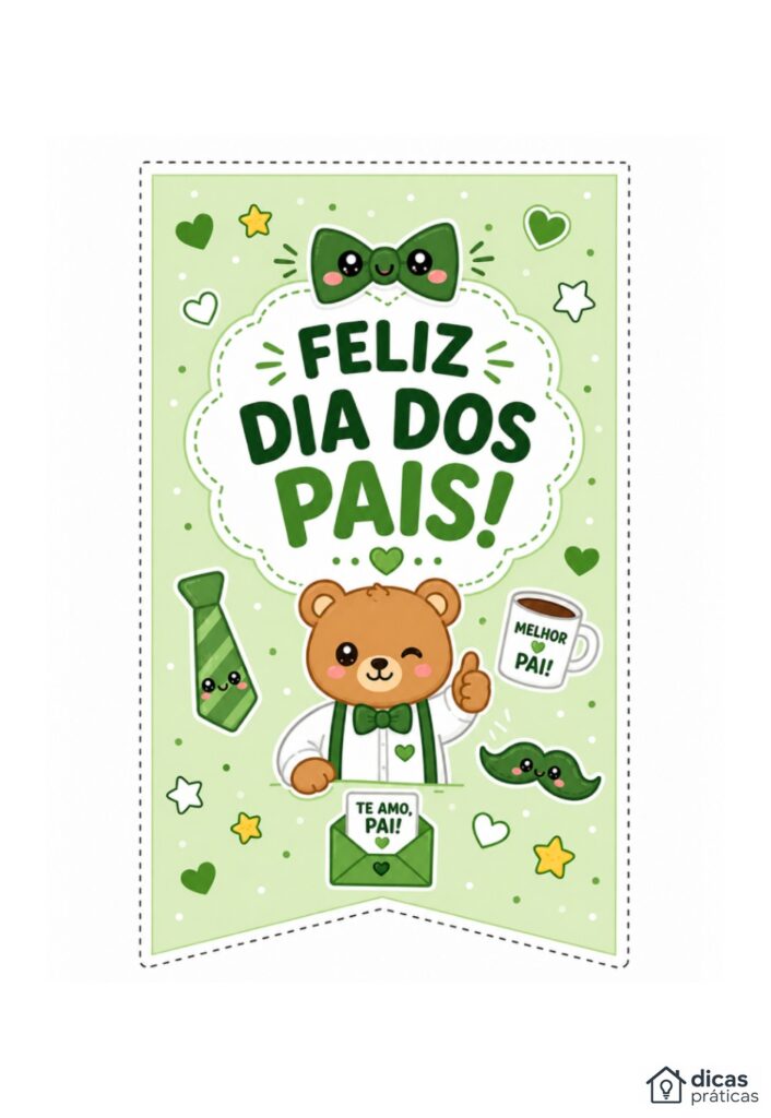 Bandeirinha para Dia dos Pais
