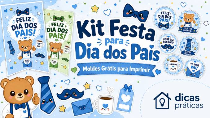 Kit Festa de Dia dos Pais para Imprimir Grátis