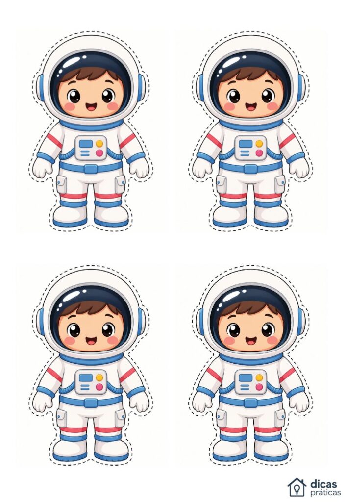 Moldes de Astronautas para Imprimir