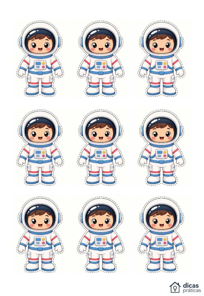Moldes Pequenos de Astronauta