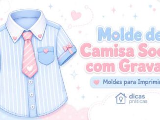 Moldes de Camisa Social com Gravata Fofos